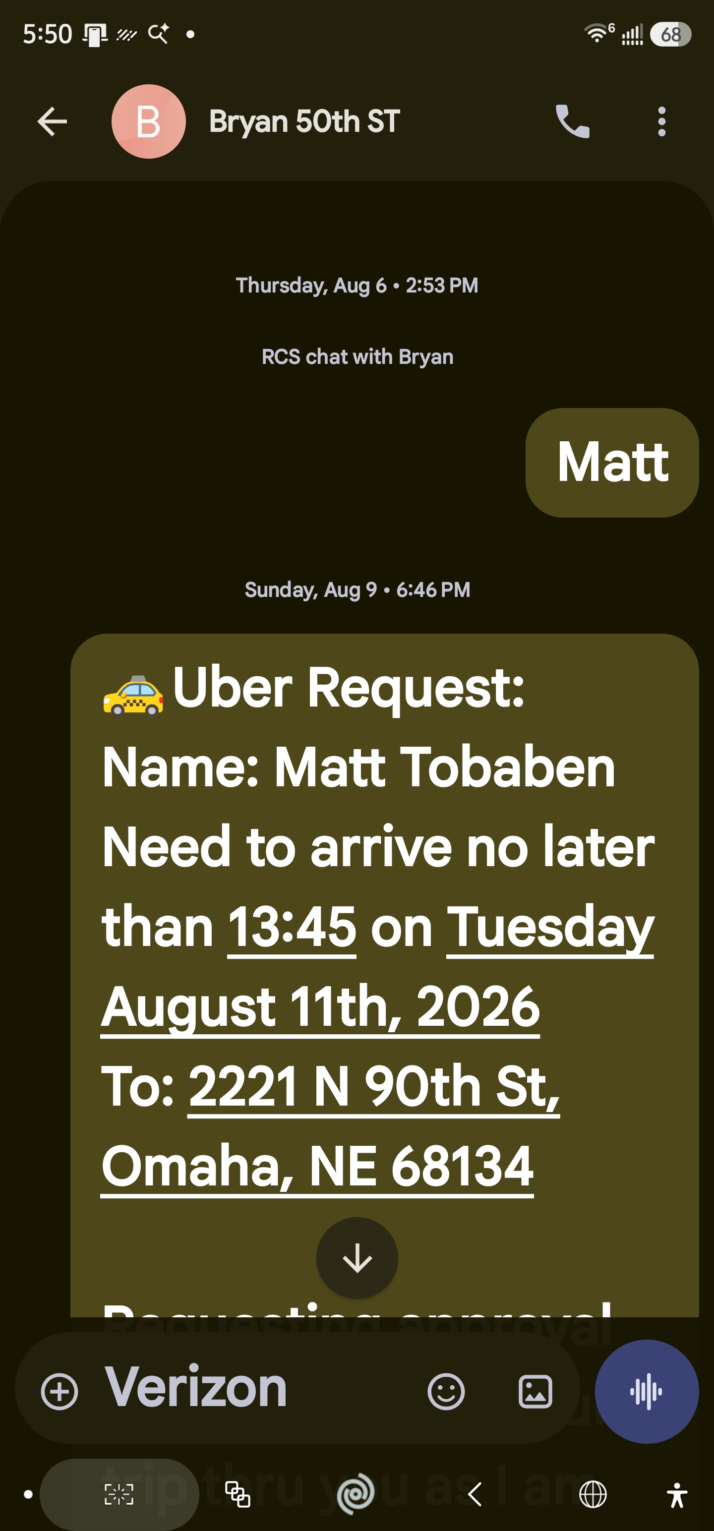 Bryan message screenshot 1 of 15